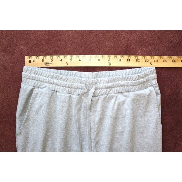 Quince Flow knit Mid Rise Men's Joggers Small Heather Pale Grey Outdoor Gym Run - Picture 2 of 10
